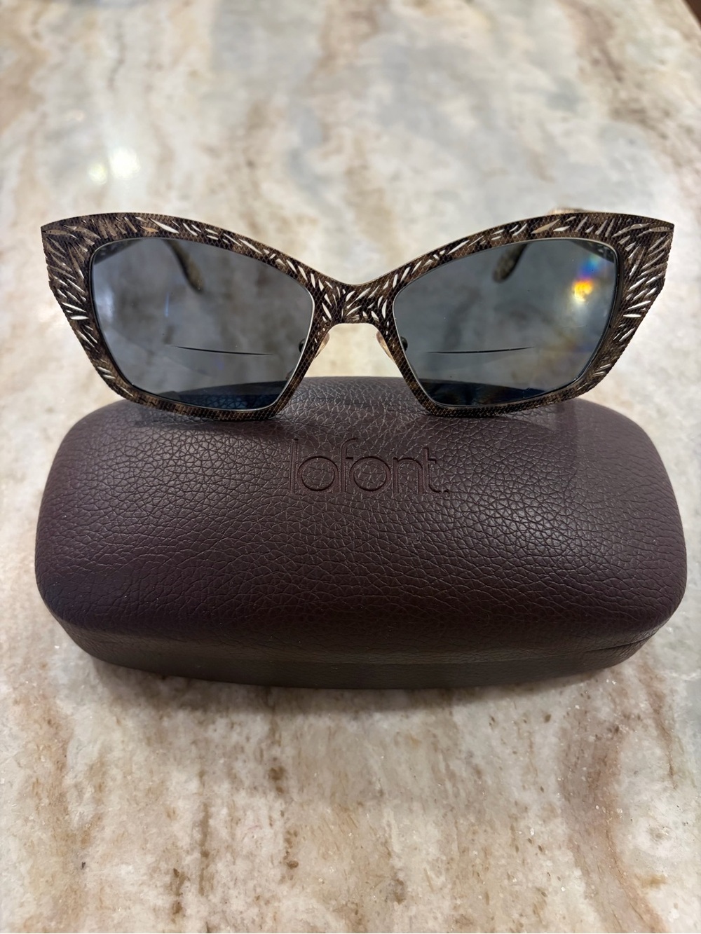 Lafont Women's Cat-Eye Sunglasses Frame with branded case
